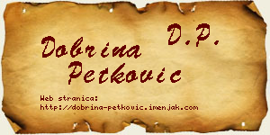 Dobrina Petković vizit kartica
